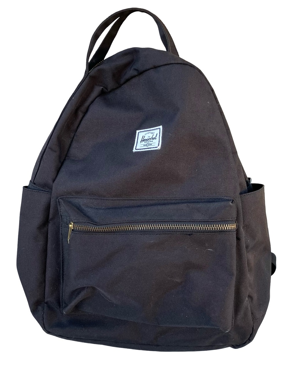 Herschel Supply Co Nova Mini Backpack Black Canvas Dual Carry Handles Bag Logo